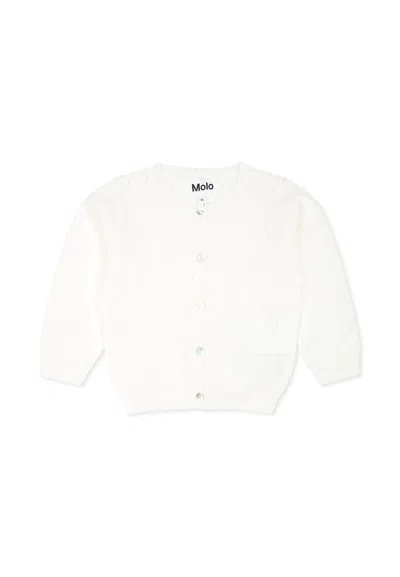 Molo White Cardigan For Baby Girl