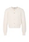 Molo White Cardigan For Girl In White