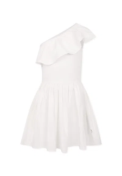 Molo Kids' White Dress For Girl