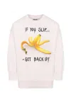Molo White Sweatshirt For Boy With Banana In White