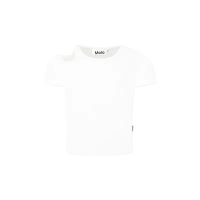 Molo Kids' White T-shirt For Girl