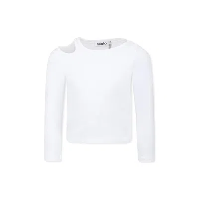 Molo Kids' White T-shirt For Girl