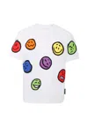 Molo White T-shirt For Kids With Smiley In White