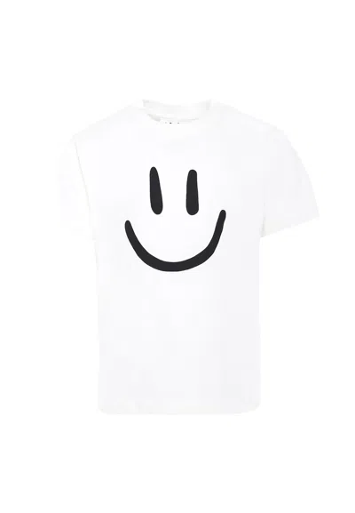 Molo White T-shirt For Kids With Smiley