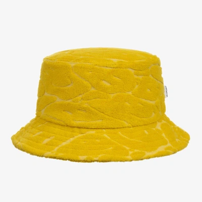 Molo Kids' Yellow Cotton Towelling Bucket Hat