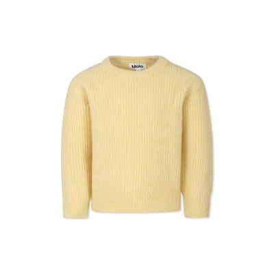 Molo Kids' Yellow Sweater Garda For Girl