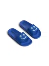 Molo Blue Slippers For Kids With Smiley In Blue