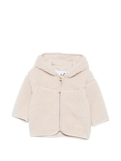 Molo Babies' Zip-up Hooded Jacket In Neutrals