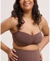 Moloco Bianca Bandeau Bikini Top In Dahlia