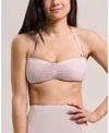 Moloco Bianca Bandeau Bikini Top In Dusty Rose