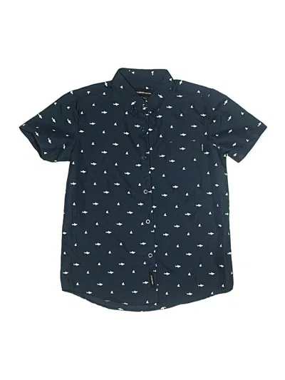 Pre-owned Molokai Surf Cpmpany Kids' Short Sleeve Button Down Shirt In Blue