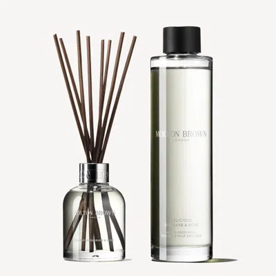 Molton Brown Delicious Rhubarb & Rose Aroma Reeds & Refill Gift Set In Transparent