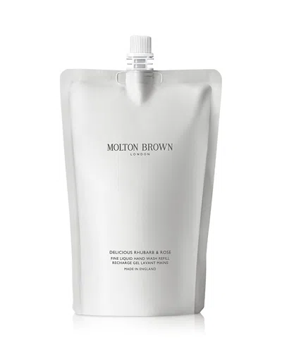 Molton Brown Delicious Rhubarb & Rose Fine Liquid Hand Wash Refill 13.5 Oz. In Transparent