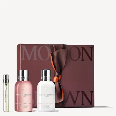 Molton Brown Delicious Rhubarb & Rose Scent Layering Set In Transparent