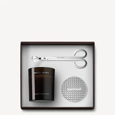 Molton Brown Delicious Rhubarb & Rose Signature Candle & Home Accessories In Silver
