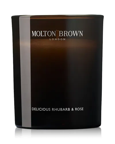 Molton Brown Delicious Rhubarb & Rose Signature Scented Candle 6.7 Oz. In Brown