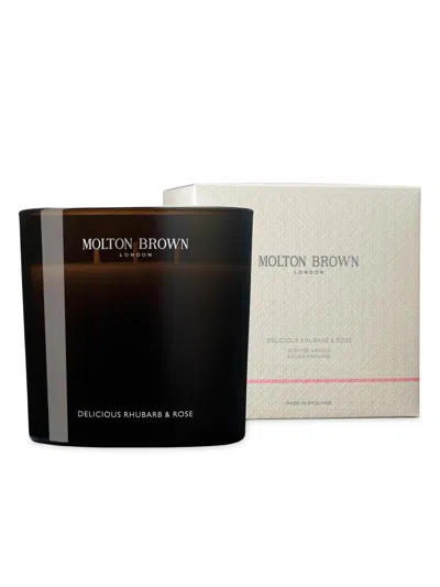 Molton Brown Delicious Rhubarb & Rose Triple-wick Candle In Black