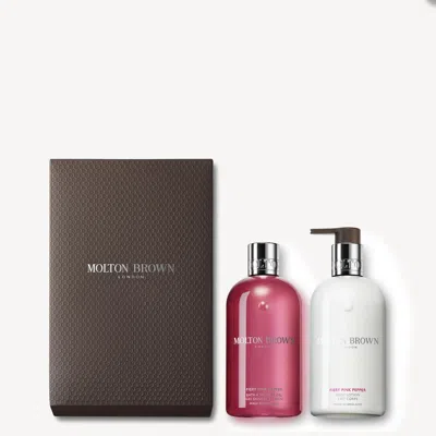 Molton Brown Fiery Pink Pepper Body Wash & Lotion Gift Set In Transparent