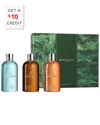 Molton Brown London Men's 3 X 10oz Woody & Aromatic Body Care Gift Set With $10 Credit