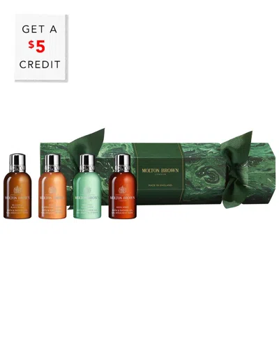 Molton Brown London Men's 4 X 1.7oz Woody & Aromatic Christmas Cracker With $5 Credit In White