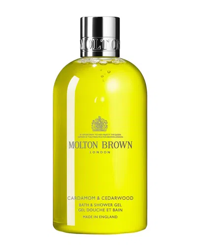 Molton Brown London Unisex 10oz Cardamom & Cedarwood Bath & Shower Gel In Yellow