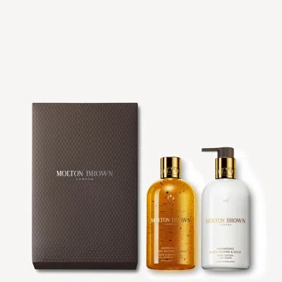 Mesmerising Oudh Accord & Gold Body Wash & Lotion Gift Set In Transparent from Molton Brown