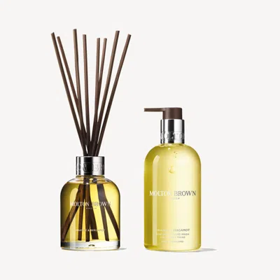 Molton Brown Orange & Bergamot Aroma Reeds & Fine Liquid Hand Wash Gift Set