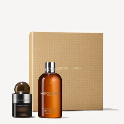 Molton Brown Re-charge Black Pepper Fragrance & Body Gift Set In Brown