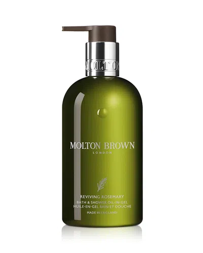 Molton Brown Reviving Rosemary Bath & Shower Oil In Gel 10 Oz. In Transparent