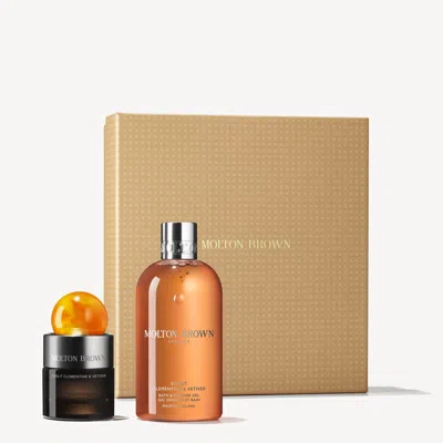 Molton Brown Sunlit Clementine & Vetiver Fragrance & Body Gift Set In Multi