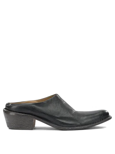 Moma 40mm Leather Sabot Sandals Black