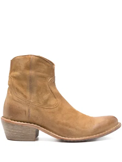 Moma 50mm Dallas Ankle Boots In Brown