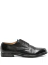 Moma Almond-toe Leather Derby Shoes In Black