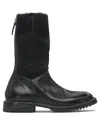 Moma Zip-detail Shearling-trim Boots In Black
