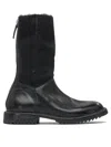 Moma Zip-detail Shearling-trim Boots In Black