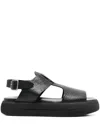 Moma Woman Sandals Black Size 8 Leather In Black