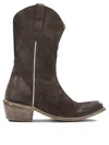 Moma Leather Ankle Boots In Brown