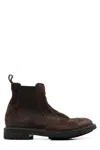 Moma Brown Leather Boots In Multi