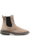 Moma Chelsea Suede Boots In Neutrals