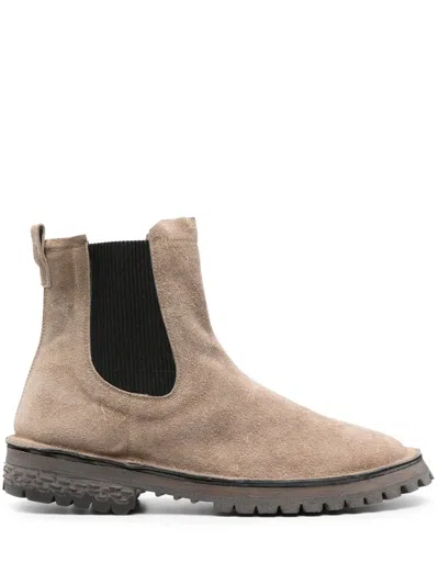 Moma Chelsea Suede Boots In Neutrals