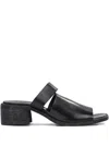 Moma Double-strap Block-heel Sandals In Black
