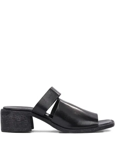Moma Double-strap Block-heel Sandals In Black