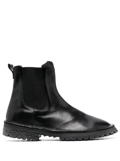 MOMA ELASTICATED-SIDE-PANELS LEATHER CHELSEA BOOTS