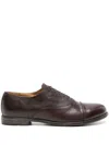 Moma Grained-leather Oxford Shoes In Brown