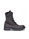 Moma Grey Suede Bootie In Black