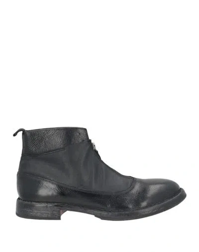 Moma Ideal Block Man Ankle Boots Black Size 9 Leather
