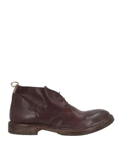 Moma Ideal Block Man Ankle Boots Dark Brown Size 9 Leather