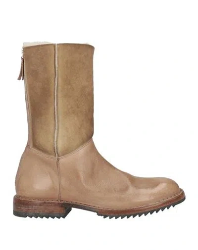 Moma Ideal Block Woman Ankle Boots Beige Size 8 Leather In Multi