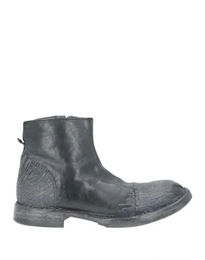 Moma Ideal Block Woman Ankle Boots Black Size 8 Leather In Multi