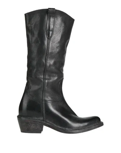 Moma Ideal Block Woman Boot Black Size 8 Leather In Multi